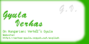 gyula verhas business card